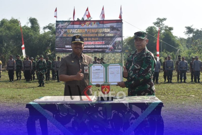 TMMD ke- 120 Tahun 2024, TNI dan Pemkab Demak Sukses Bangun Infrastruktur Desa