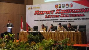 Polres Semarang Gelar Rakor Linsek Ops Mantap Praja Kesiapan Tahapan Pemilu Serentak 2024.